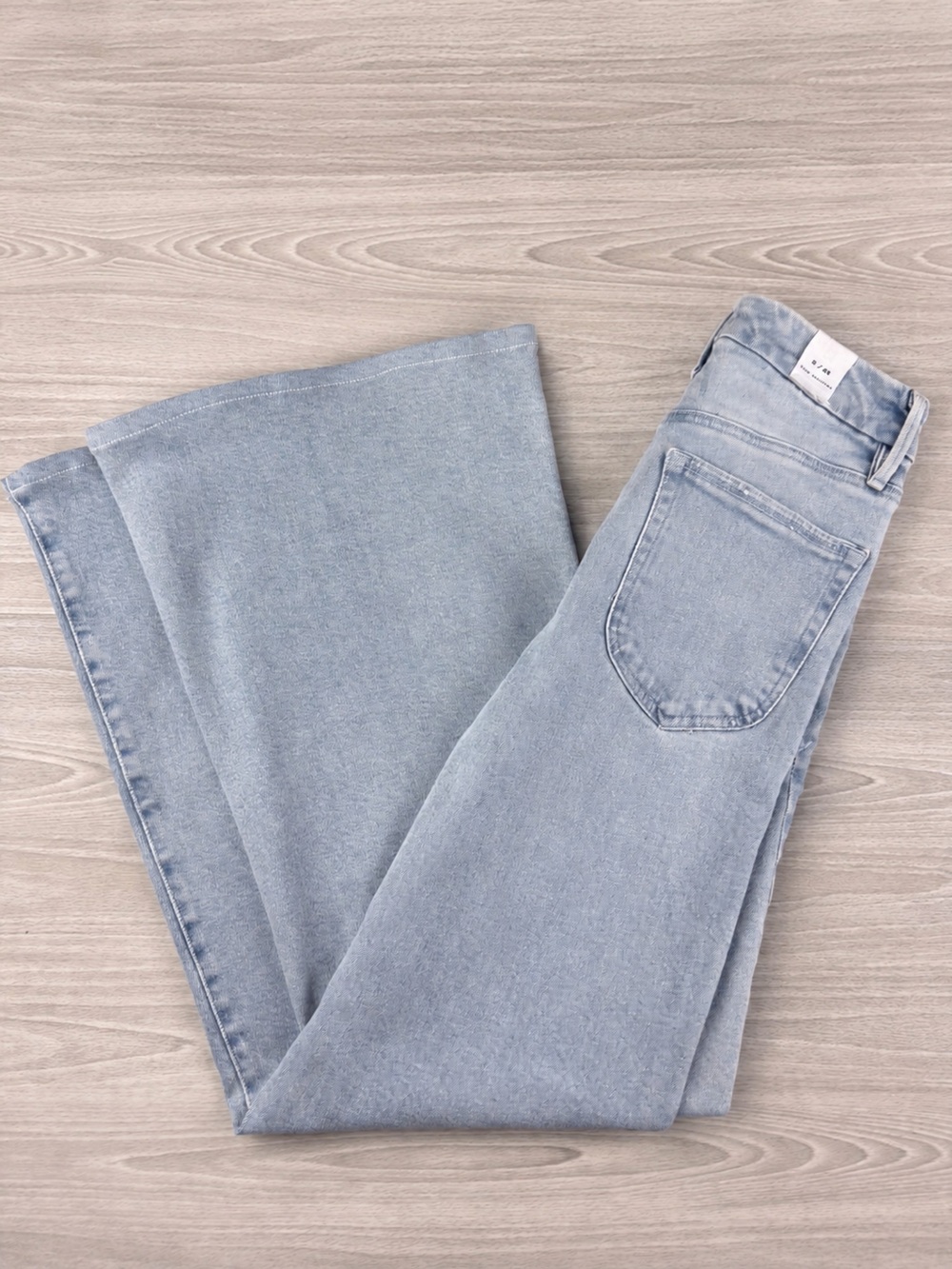 Good American Good Waist Soft Tech High Waist Palazzo Jeans Size 26 - Picture 12 of 15